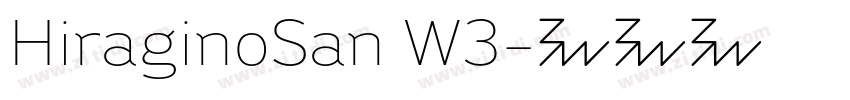 HiraginoSan W3字体转换